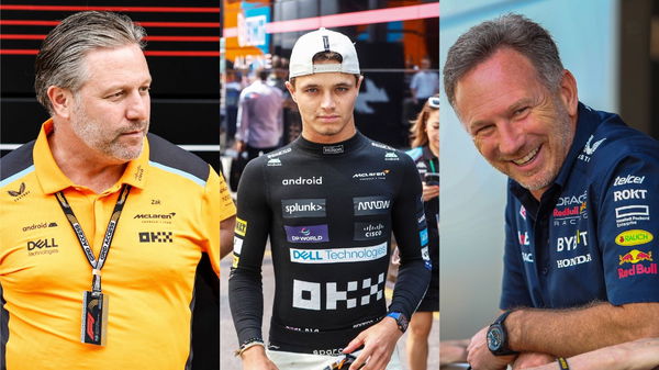 Zak Brown, Lando Norris, Christian Horner