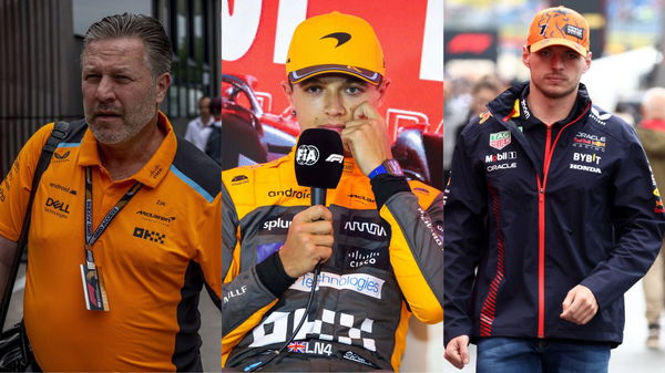 Zak Brown, Lando Norris, Max Verstappen