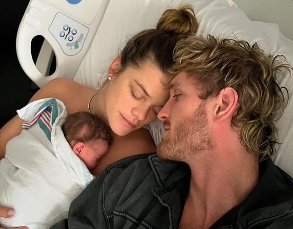 logan paul, nina adgal, and daughter esme