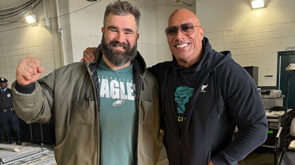 jason kelce dwayne johnson the rock