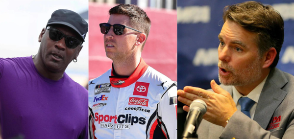 Michael Jordan, Denny Hamlin and Jeff Gordon