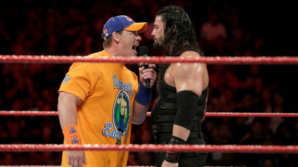 john cena roman reigns wwe raw