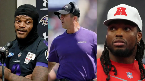 lamar jackson john harbaugh derrick henry