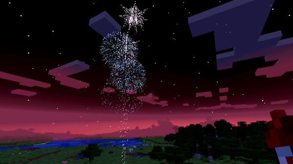 minecraft fireworks in game