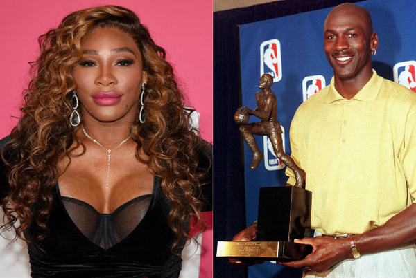 Serena Williams (L) and Michael Jordan (R) Collage