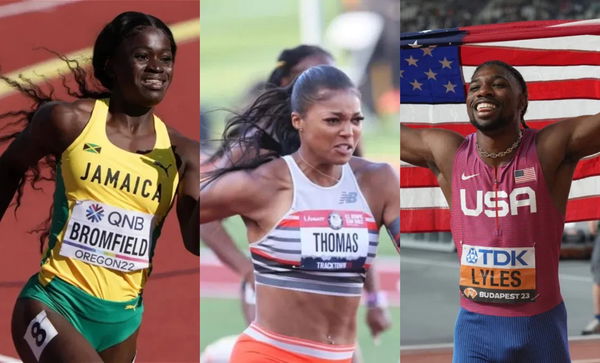 noah lyles junelle bromfield gabby thomas