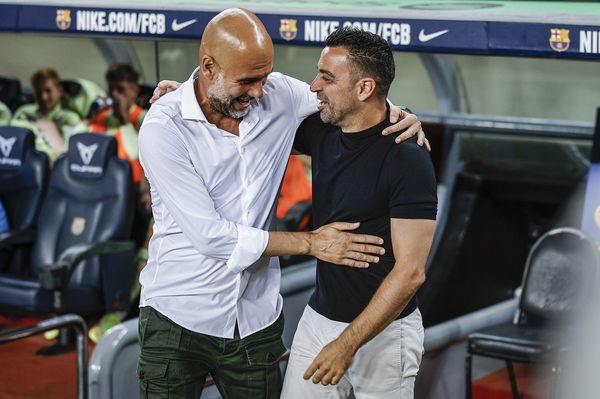 Pep Guardiola and Xavi