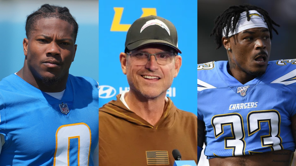 Daiyan Henley, Jim Harbaugh, Derwin James