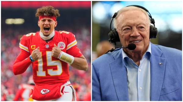 Jerry Jones and Patrick Mahomes