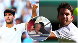 Carlos Alcaraz and Cameron Norrie and John McEnroe