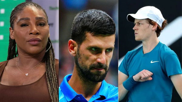 Serena Williams, Novak Djokovic and Jannik Sinner