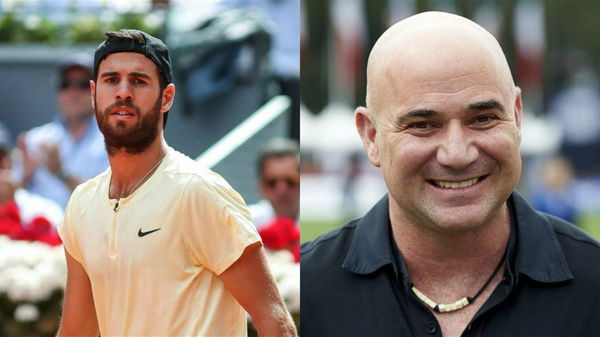 Andre Agassi and Karen Khachanov