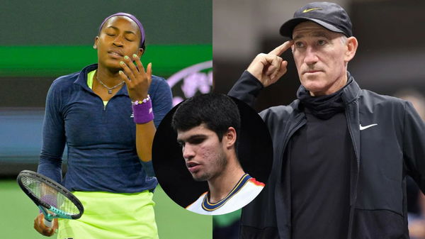 Coco Gauff, Brad Gilbert and Carlos Alcaraz