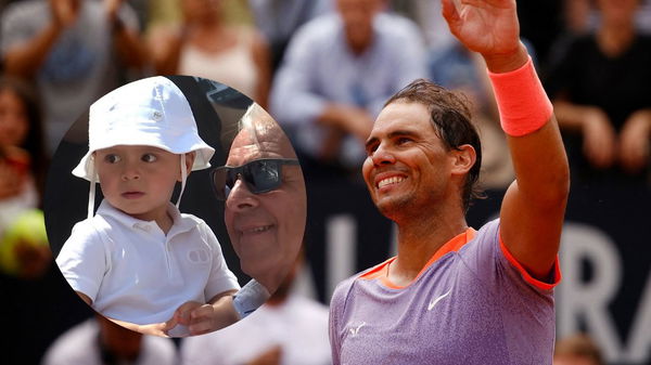 Rafael Nadal and his son, Rafael Jr.