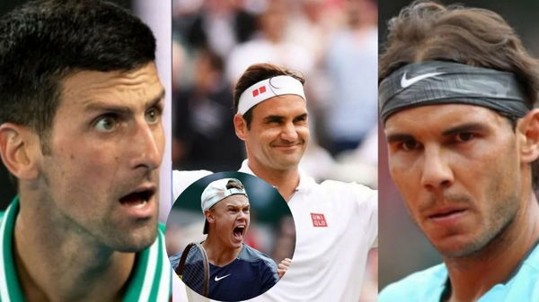 Roger Federer, Novak Djokovic, Rafael Nadal and Holger Rune