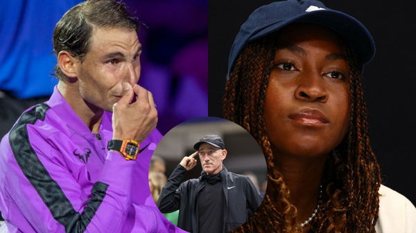 Coco Gauff, Rafael Nadal and Brad Gilbert