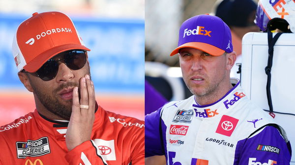 Bubba Wallace and Denny Hamlin