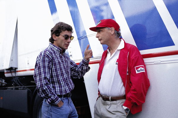 Ayrton Senna and Niki Lauda