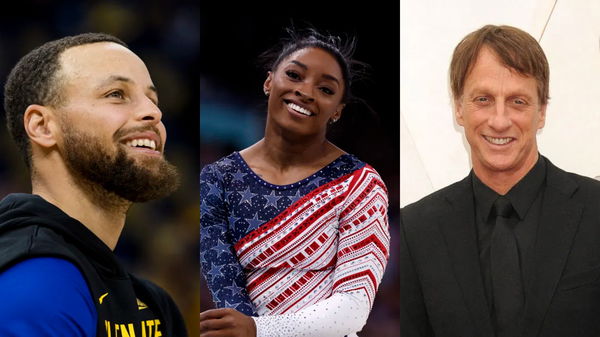 simone biles , steph curry, tony hawk