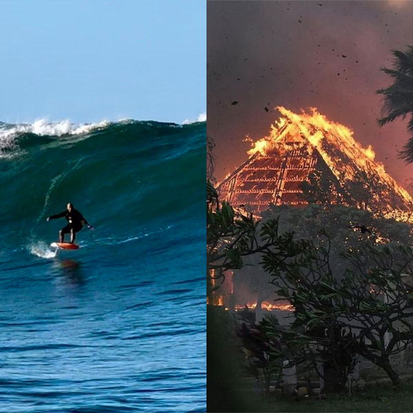 surfing, hawaii wildfire