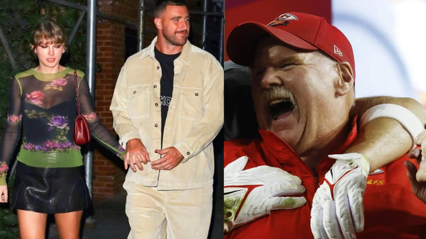 Taylor Swift, Travis Kelce, and Coach Andy Reid